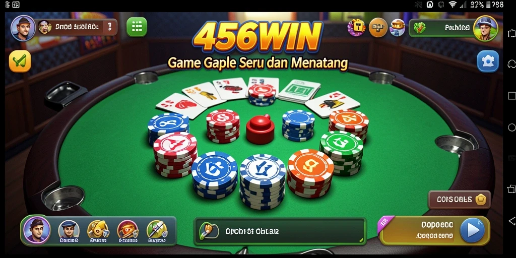 Screenshot menampilkan gameplay seru Gaple di 456WIN.