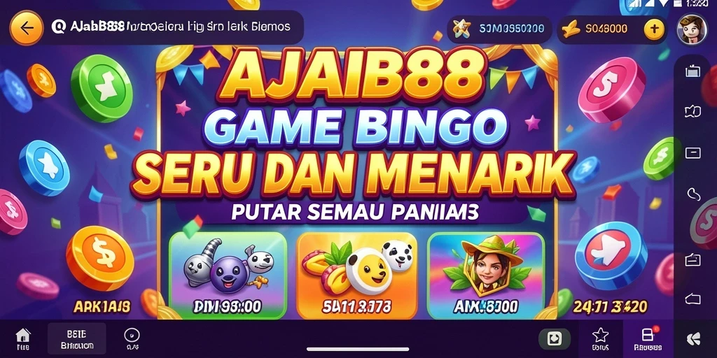 Tampilan gameplay seru Bingo di AJAIB88.