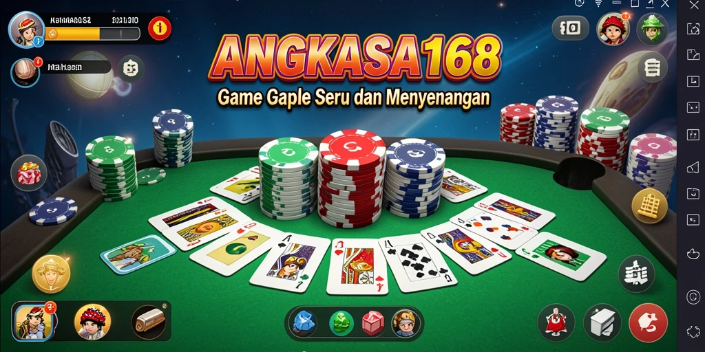 Tampilan menarik dari gameplay Gaple di ANGKASA168.