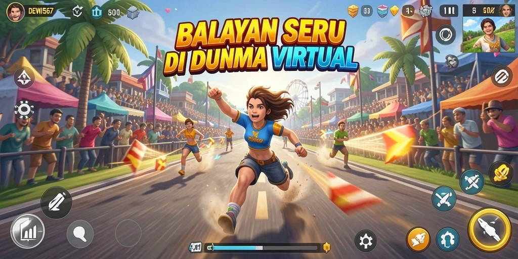 Tampilan gameplay balap mendebarkan di DEWI567.