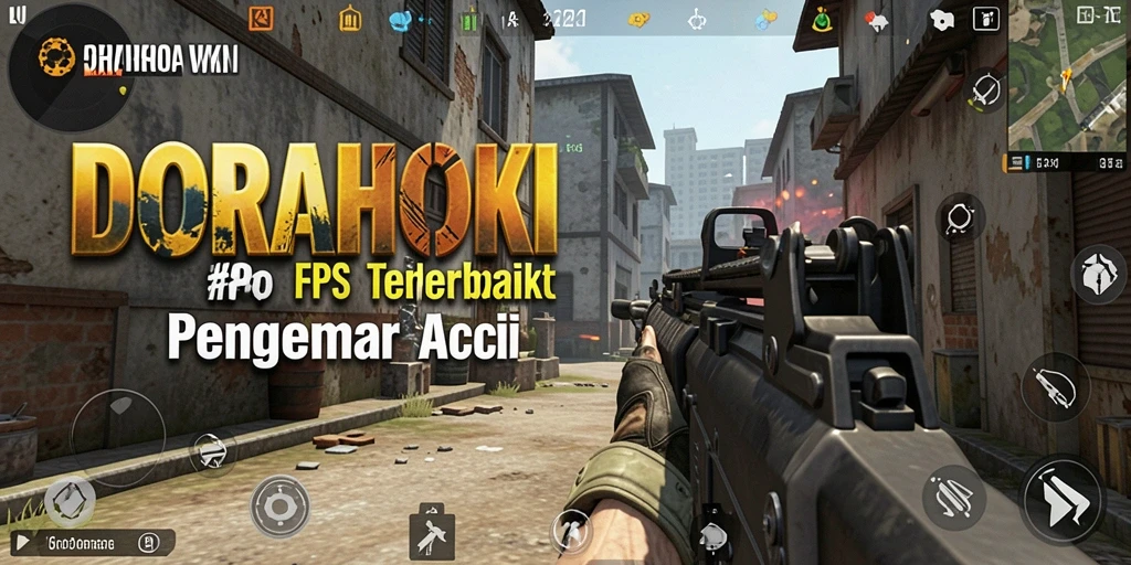 Tampak mendebarkan dari gameplay FPS DORAHOKI dengan aksi tembak-menembak.