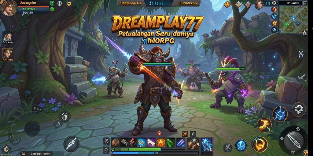 Tampilkan aksi seru dalam gameplay MMORPG DREAMPLAY77.