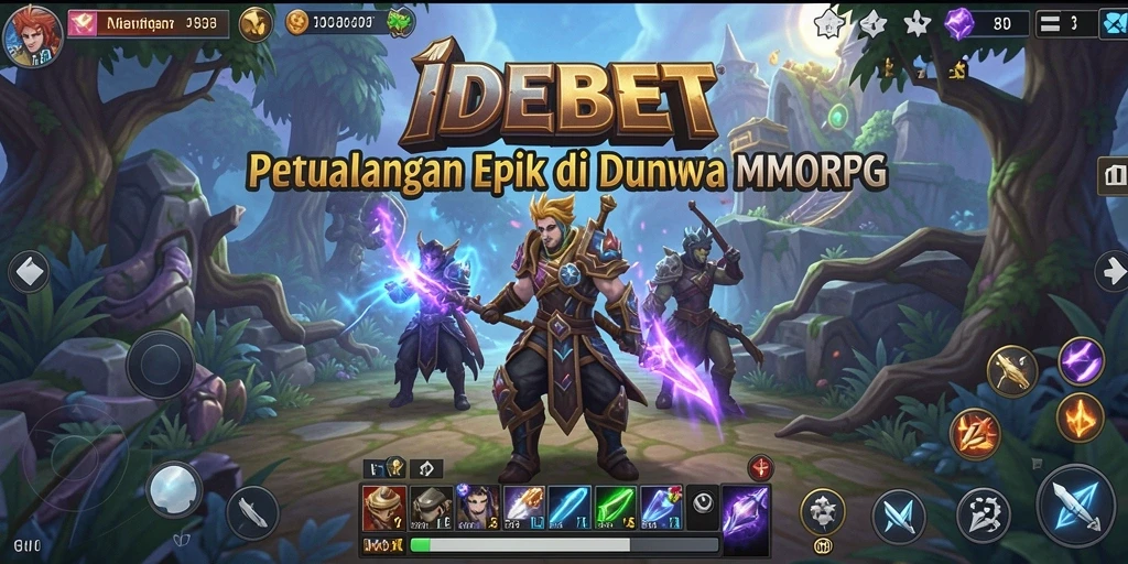 Tangkapan layar menampilkan aksi seru dalam gameplay MMORPG IDEBET.