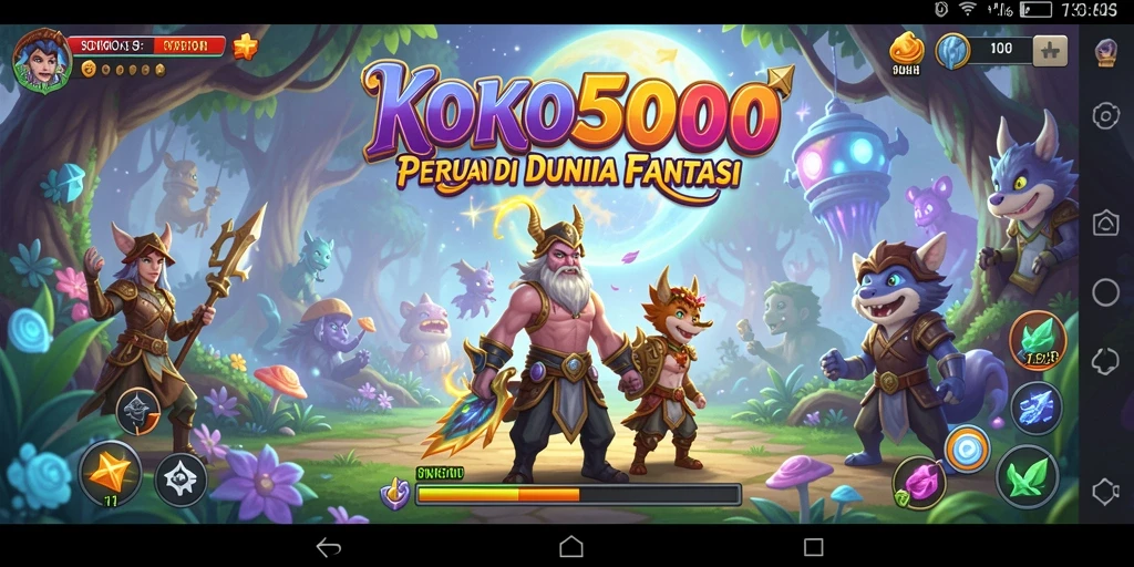 Tampilan gameplay KOKO5000 menampilkan aksi petualangan yang mendebarkan.