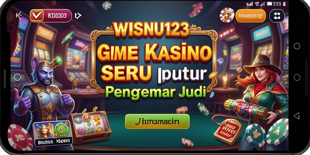 Screenshot utama WISNU123 menampilkan gameplay kasino yang mendebarkan.