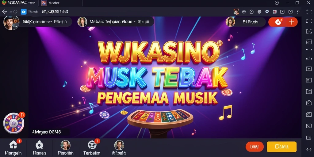 Screenshot WJKASINO menampilkan gameplay seru dalam permainan musik.